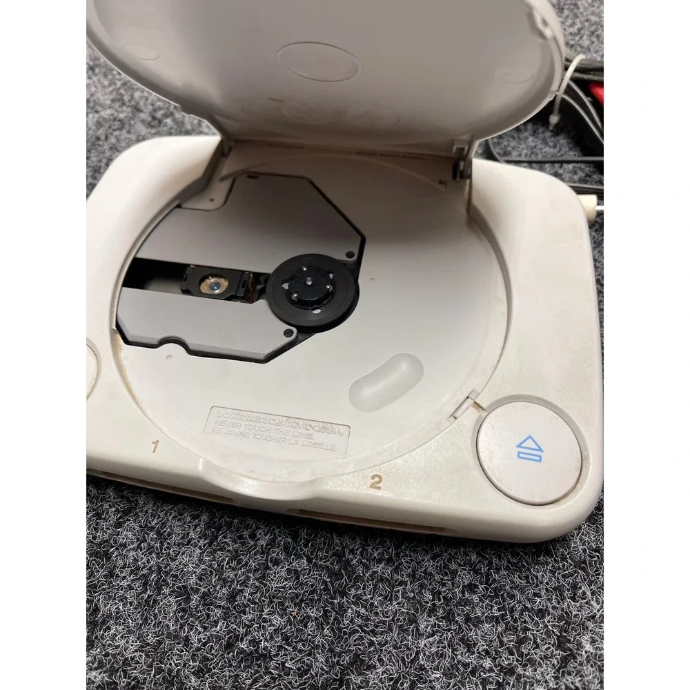 Sony PSone Console SCPH-101 White Slim PlayStation 1 with AV Cable untested